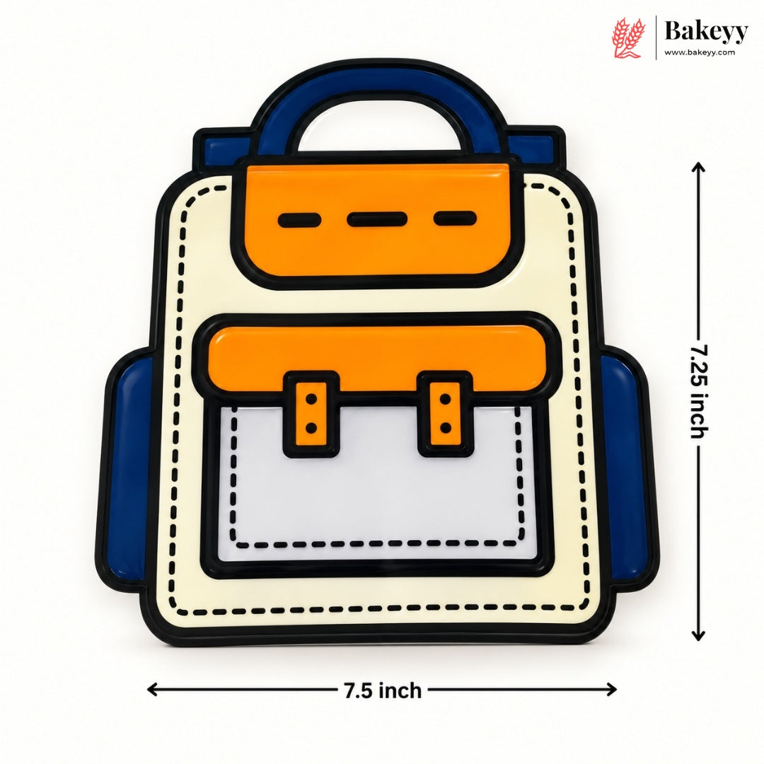 Cartoon Backpack Zip Lock Pouch | Orange | Treat Storge Bag for Birthday | Fancy Zip lock pouches | Pack of 50