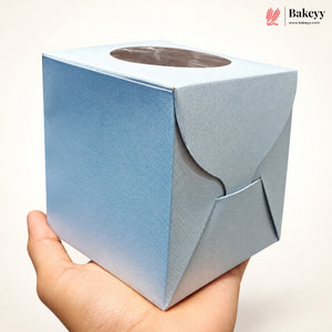 Paper Cupcake Box with Transparent Window | Gift Box for Bakery & Desserts | Pack of 10