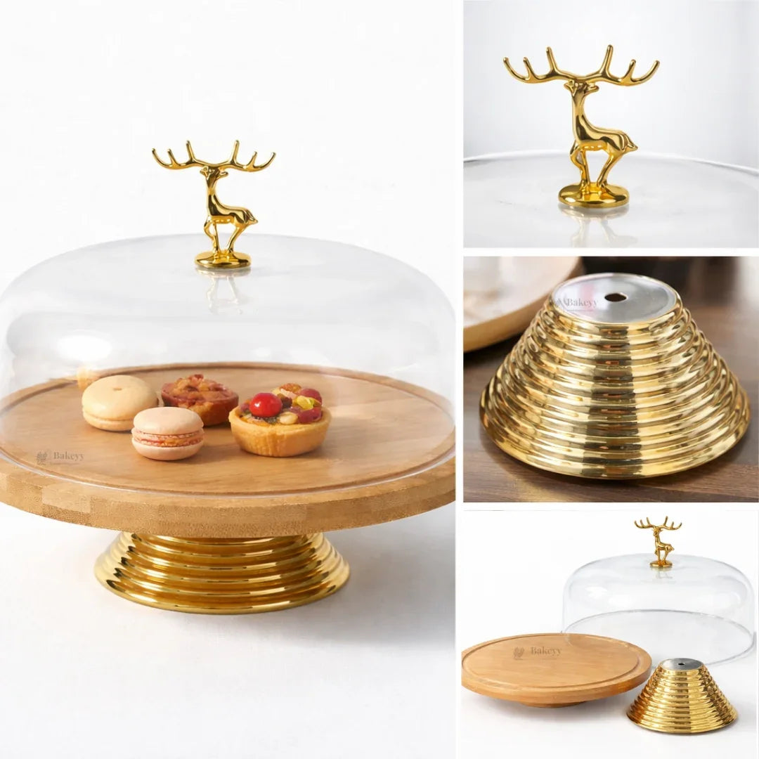 PremiumAcrylicCakeDomewithWoodenBase_11 - Bakeyy.com