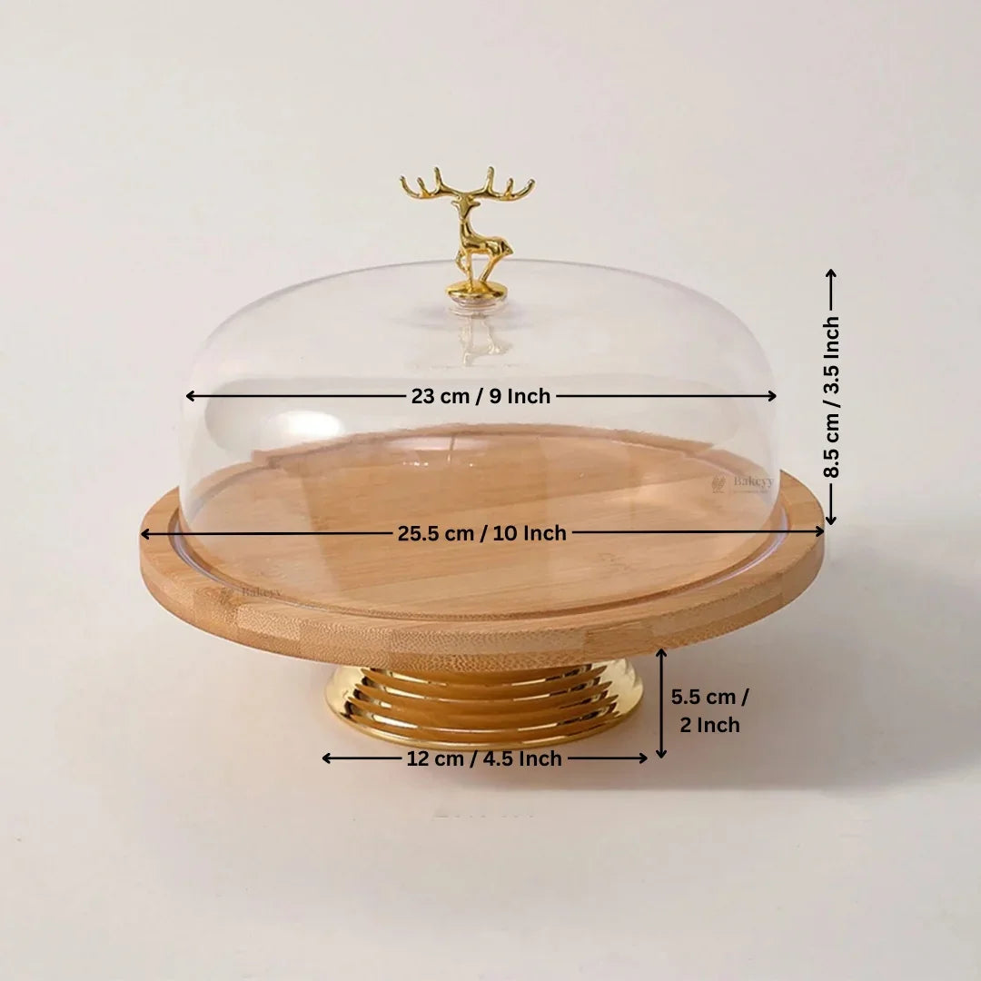 PremiumAcrylicCakeDomewithWoodenBase_13 - Bakeyy.com