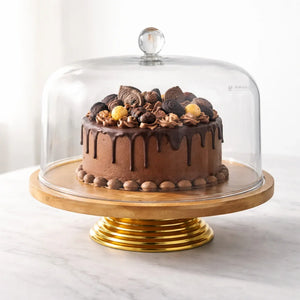 PremiumAcrylicCakeDomewithWoodenBase_18 - Bakeyy.com
