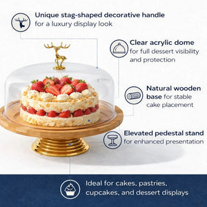 PremiumAcrylicCakeDomewithWoodenBase_9 - Bakeyy.com