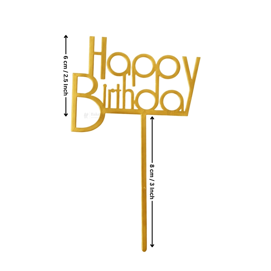 Premium Acrylic Happy Birthday Cake Toppers | Script & Modern Typography Collection | Pack of 5 (Copy)