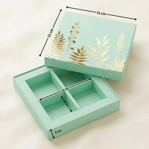 Premium Light Blue Chocolate Gift Box with Decorative Lid and Cavity Tray | Pack of 1