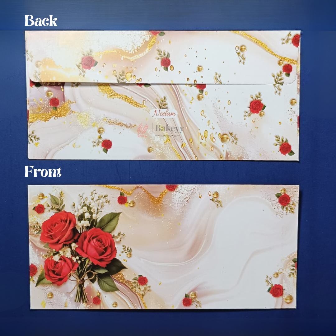 Premium Floral Money Envelopes for Wedding & Gifting | Luxury Shagun Cash Covers | Pack of 25