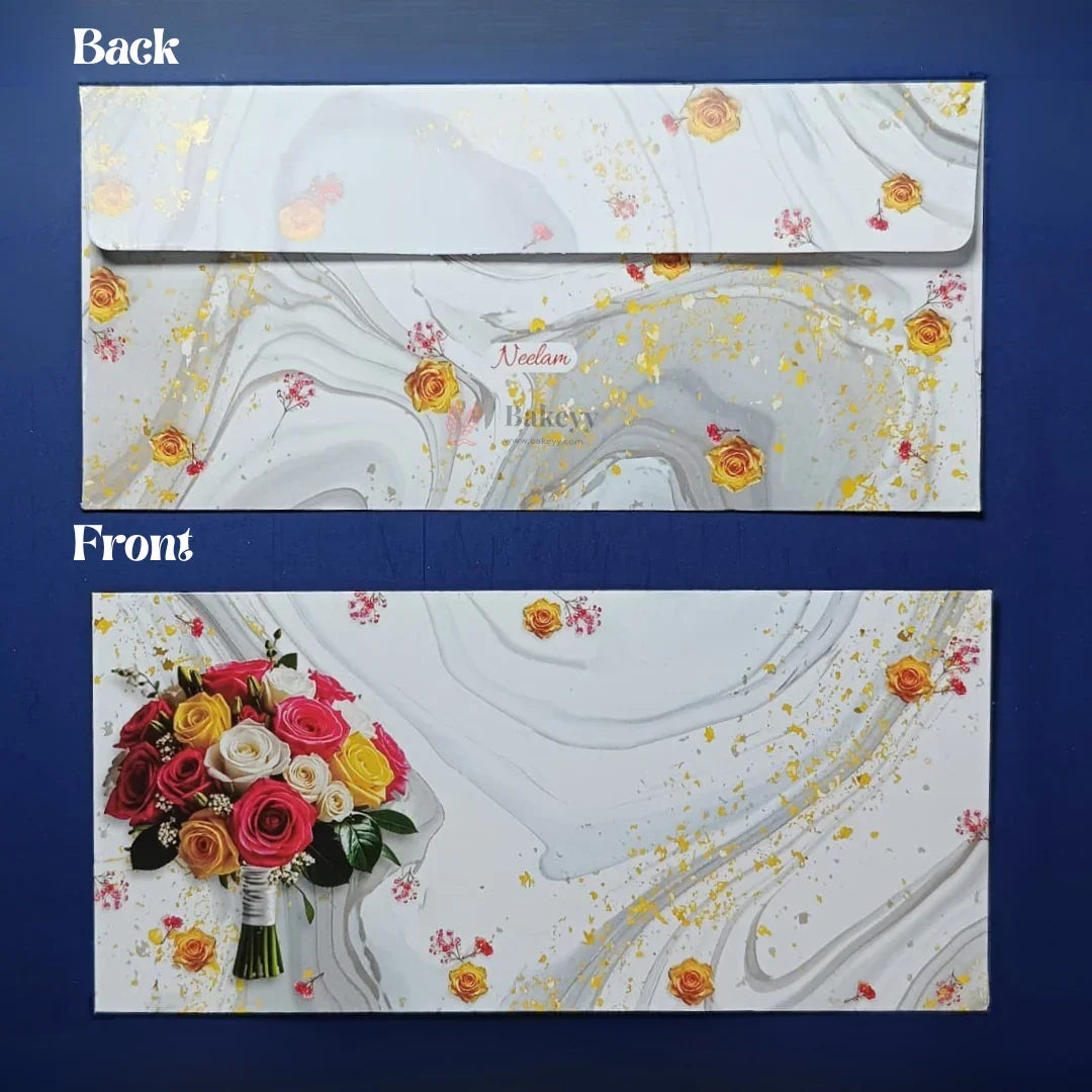 Premium Floral Money Envelopes for Wedding & Gifting | Luxury Shagun Cash Covers | Pack of 25 - Bakeyy.com - India - Premium Floral Money Envelopes for Wedding & Gifting | Luxury Shagun Cash Covers | Pack of 25 - Design 2 100.00
