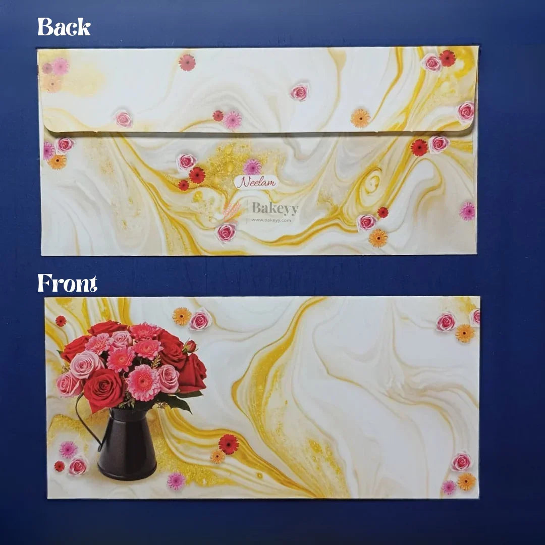 Premium Floral Money Envelopes for Wedding & Gifting | Luxury Shagun Cash Covers | Pack of 25 - Bakeyy.com - India - Premium Floral Money Envelopes for Wedding & Gifting | Luxury Shagun Cash Covers | Pack of 25 - Design 7 100.00