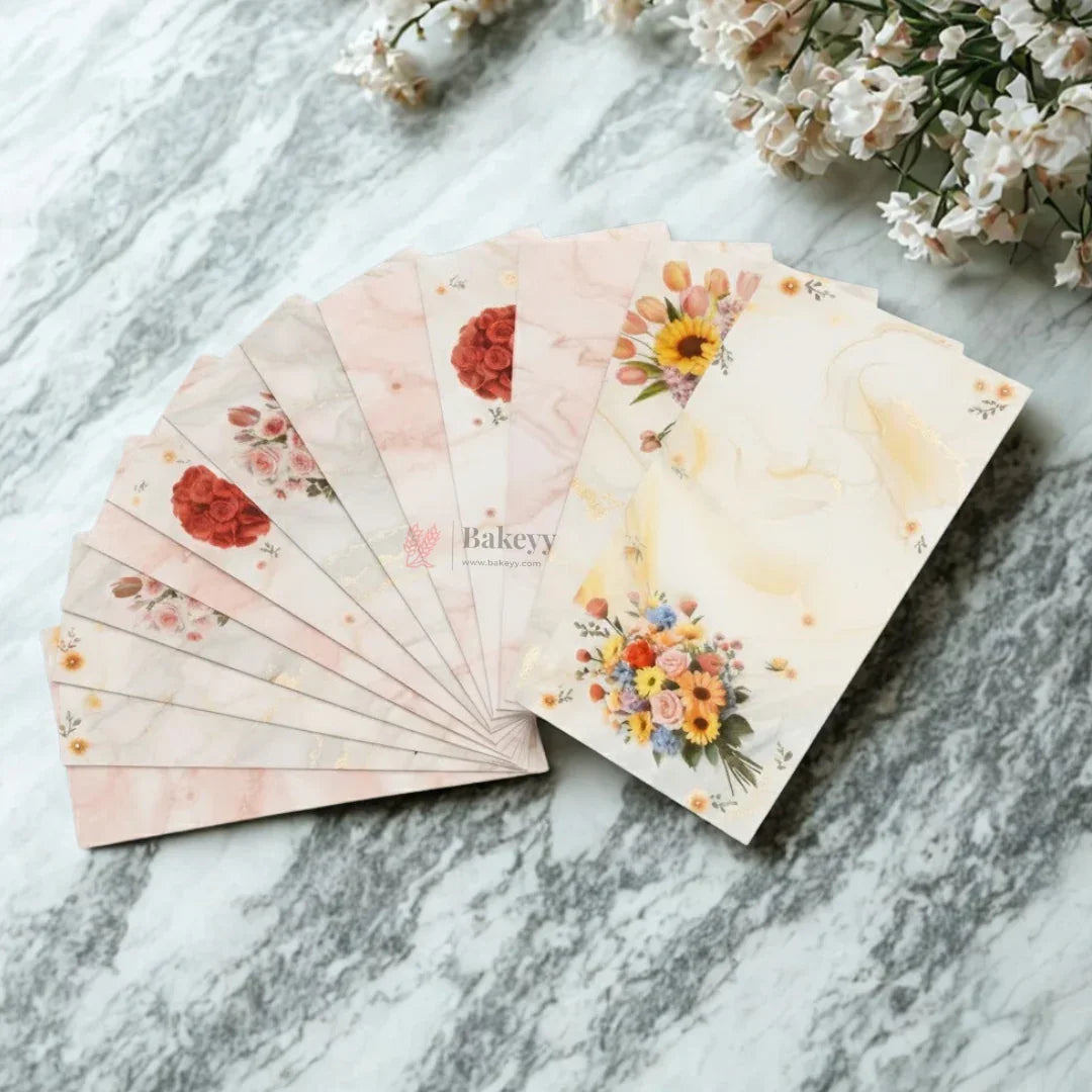 Premium Floral Money Envelopes for Wedding & Gifting | Luxury Shagun Cash Covers | Pack of 25 - Bakeyy.com - India - Premium Floral Money Envelopes for Wedding & Gifting | Luxury Shagun Cash Covers | Pack of 25 - Design 1 100.00