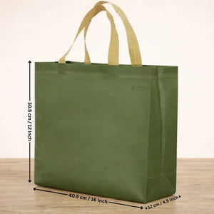 PremiumMatteGreenCarryBagwithKraftHandles_3 - Bakeyy.com