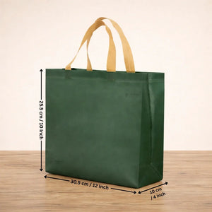 PremiumMatteGreenCarryBagwithKraftHandles_8 - Bakeyy.com