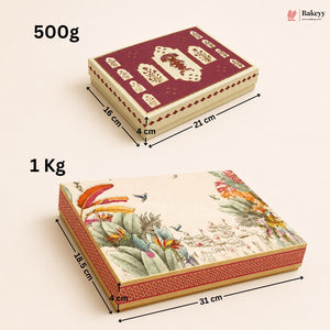 Premium Printed Dry Fruit & Sweets Gift Box | 2 Capacities | Pack of 1