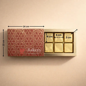 Premium Rigid Sliding Chocolate Box with Gold Tray | Gold Printed Gift Box | Pack of 10
