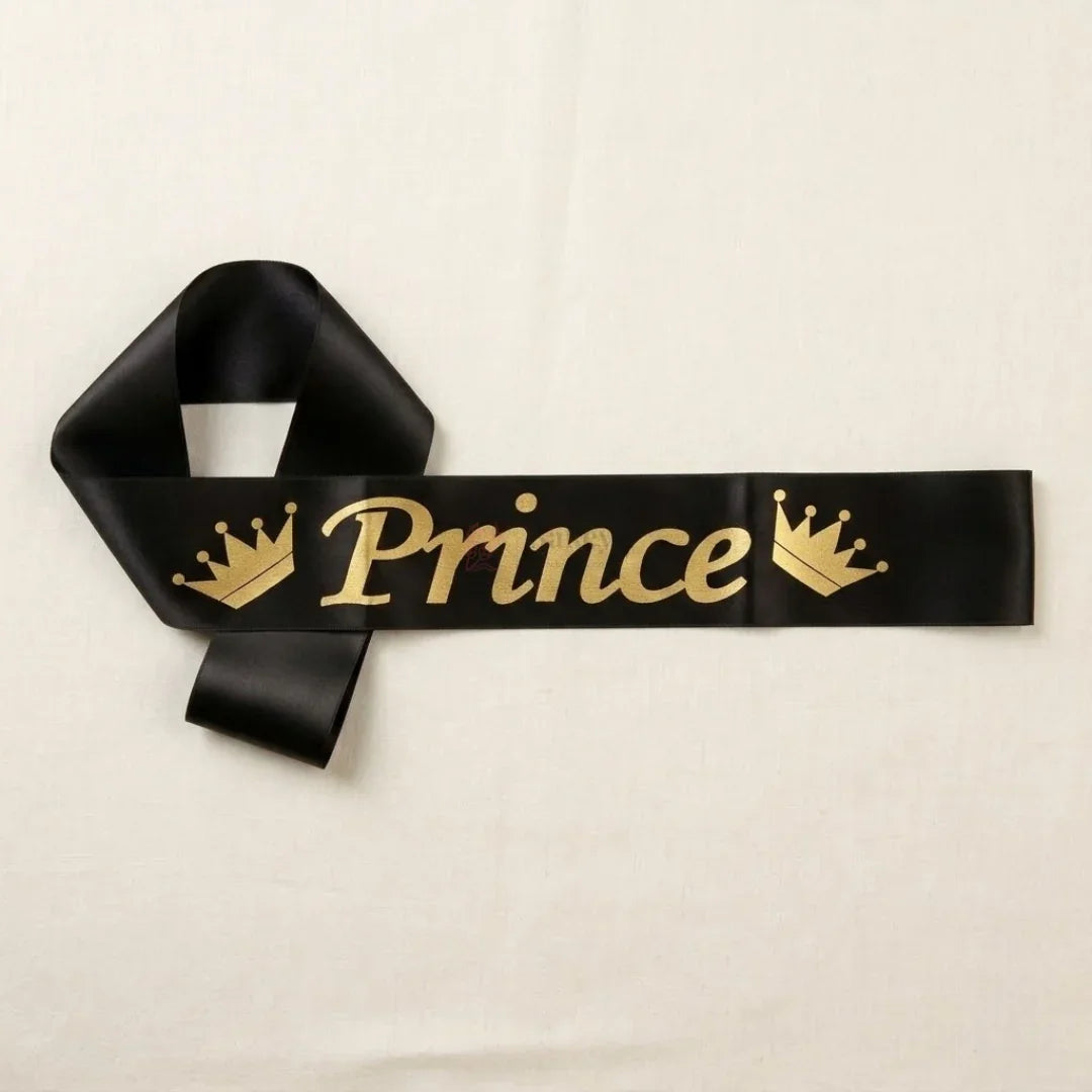 PremiumSatinPrincePartySashwithCrownDesignforCelebrations_2 - Bakeyy.com