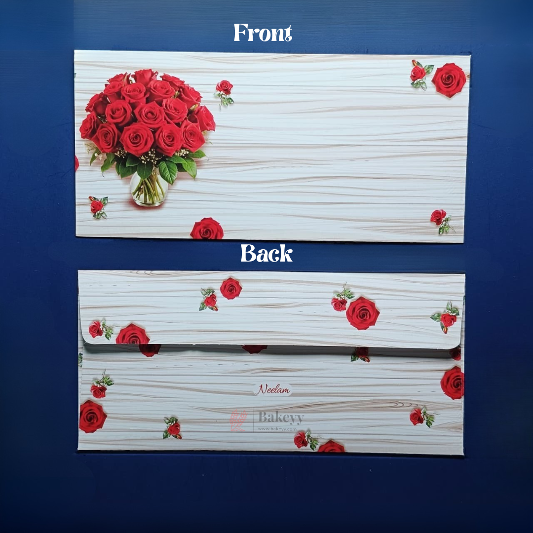 Premium Wooden Texture Floral Money Envelopes for Wedding Shagun & Cash Gifting | Pack of 25