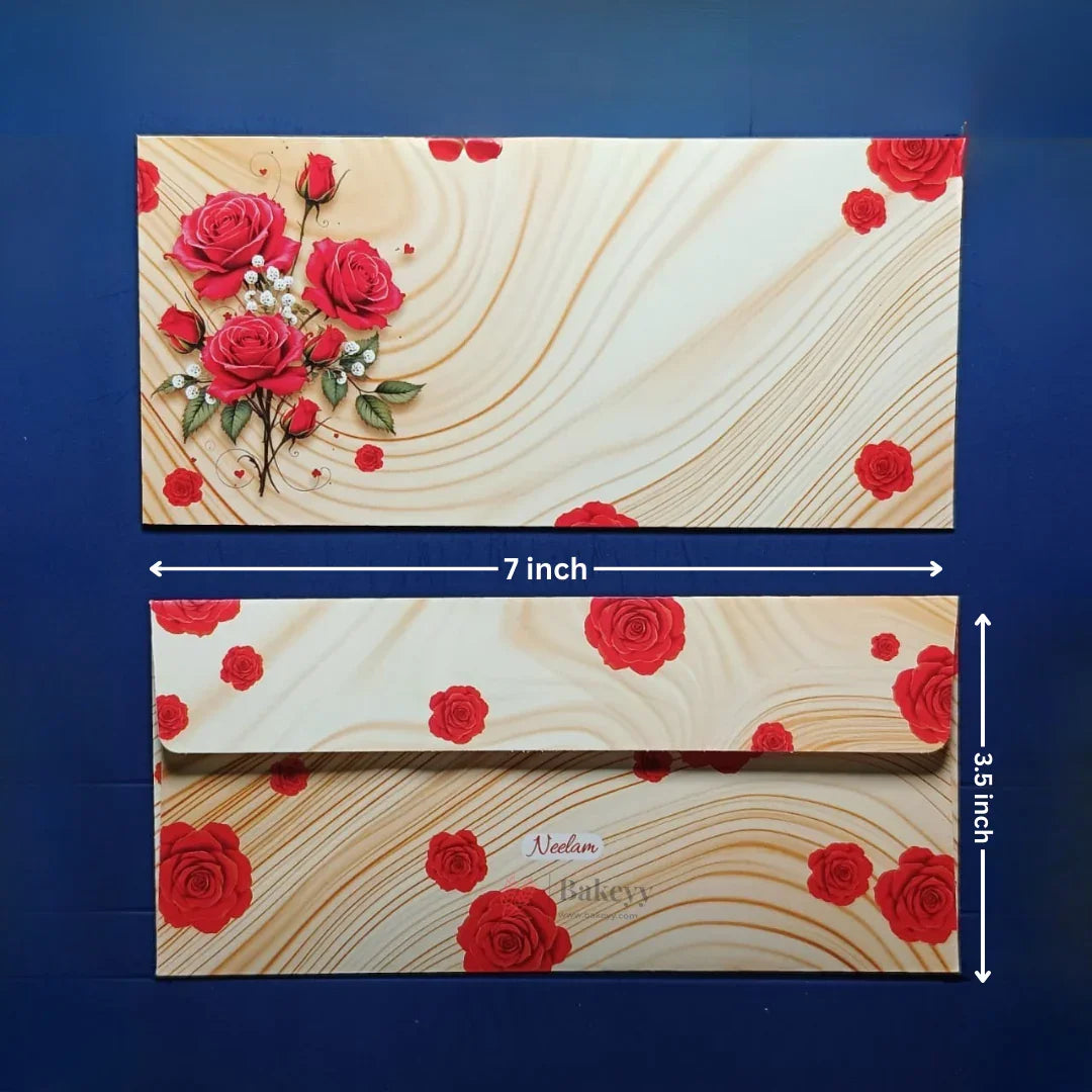 Premium Wooden Texture Floral Money Envelopes for Wedding Shagun & Cash Gifting | Pack of 25
