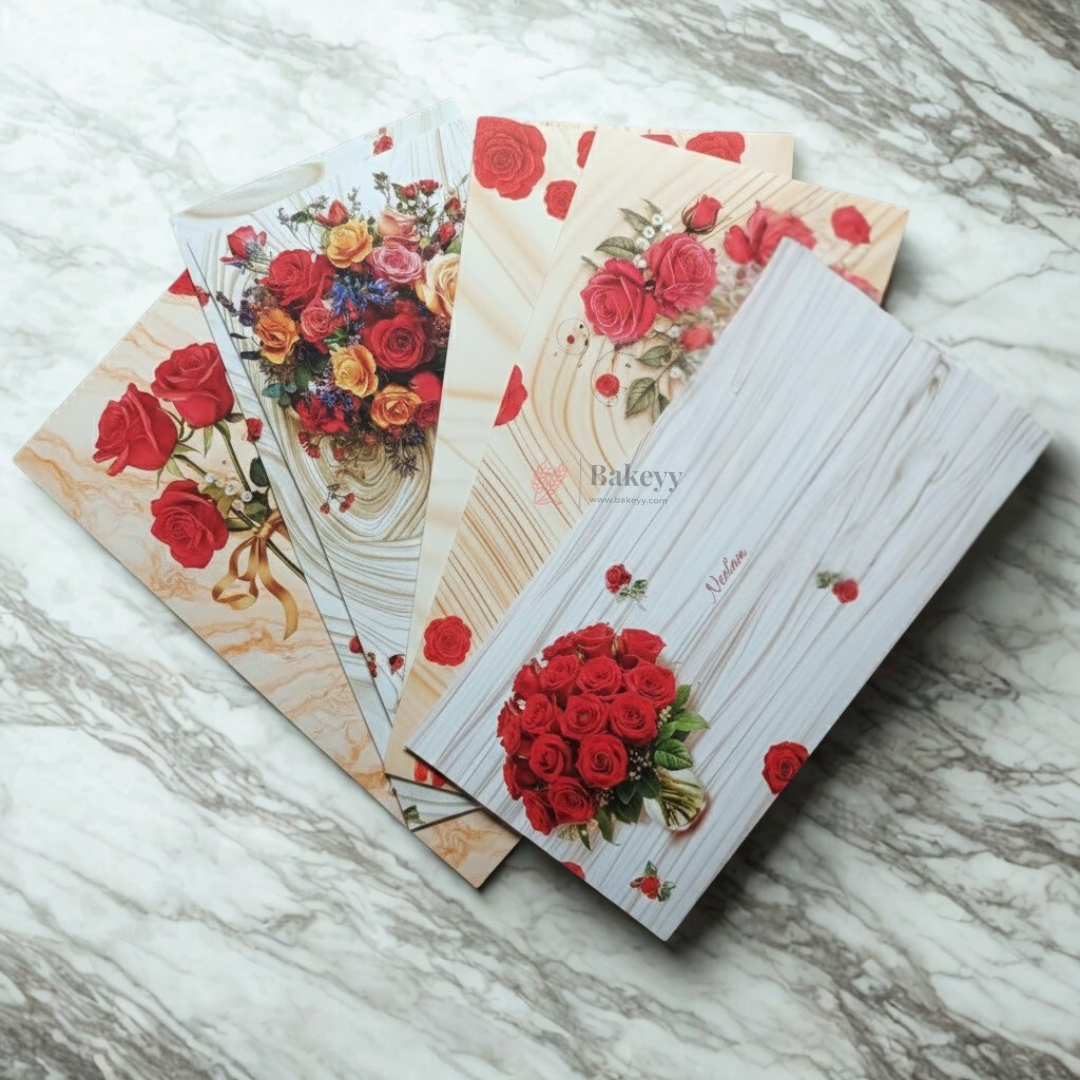 Premium Wooden Texture Floral Money Envelopes for Wedding Shagun & Cash Gifting | Pack of 25
