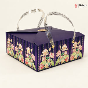 Premium Floral Printed Gift Hamper Boxes with Handle | Pack of 10