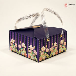 Premium Floral Printed Gift Hamper Boxes with Handle | Pack of 10