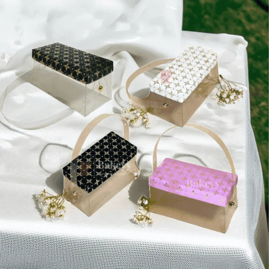 Premium PVC Box with Gold Foil Top|| 3 x 6 x 3 Inches || Pack of 10 || - Bakeyy.com - India - Premium PVC Box with Gold Foil Top|| 3 x 6 x 3 Inches || Pack of 10 || - Dark Green