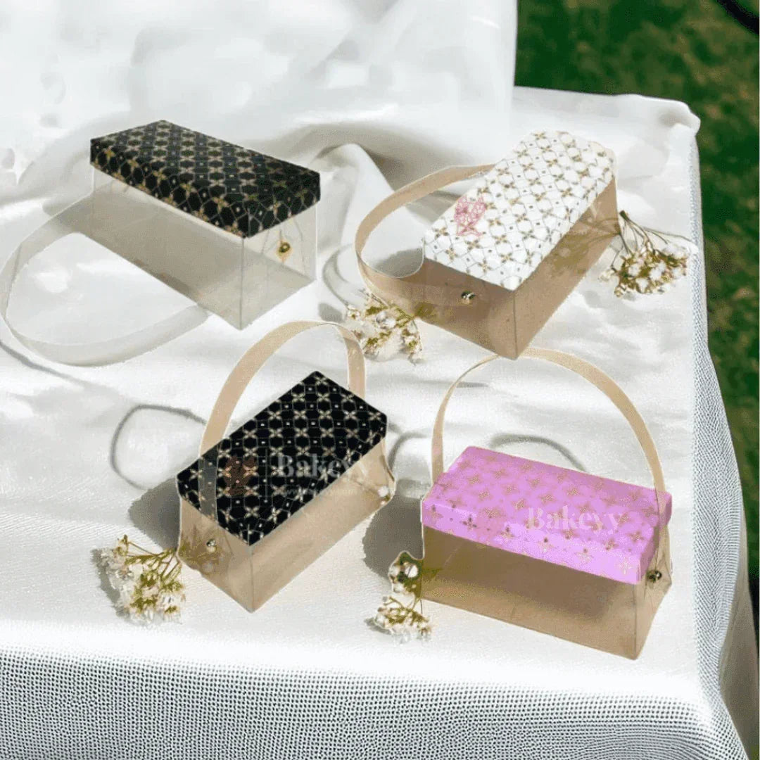 Premium PVC Box with Gold Foil Top|| 3 x 6 x 3 Inches || Pack of 10 || - Bakeyy.com - India - Premium PVC Box with Gold Foil Top|| 3 x 6 x 3 Inches || Pack of 10 || - Dark Green