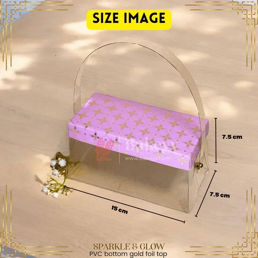 Premium PVC Box with Gold Foil Top|| 3 x 6 x 3 Inches || Pack of 10 || - Bakeyy.com - India - Premium PVC Box with Gold Foil Top|| 3 x 6 x 3 Inches || Pack of 10 || - Dark Green