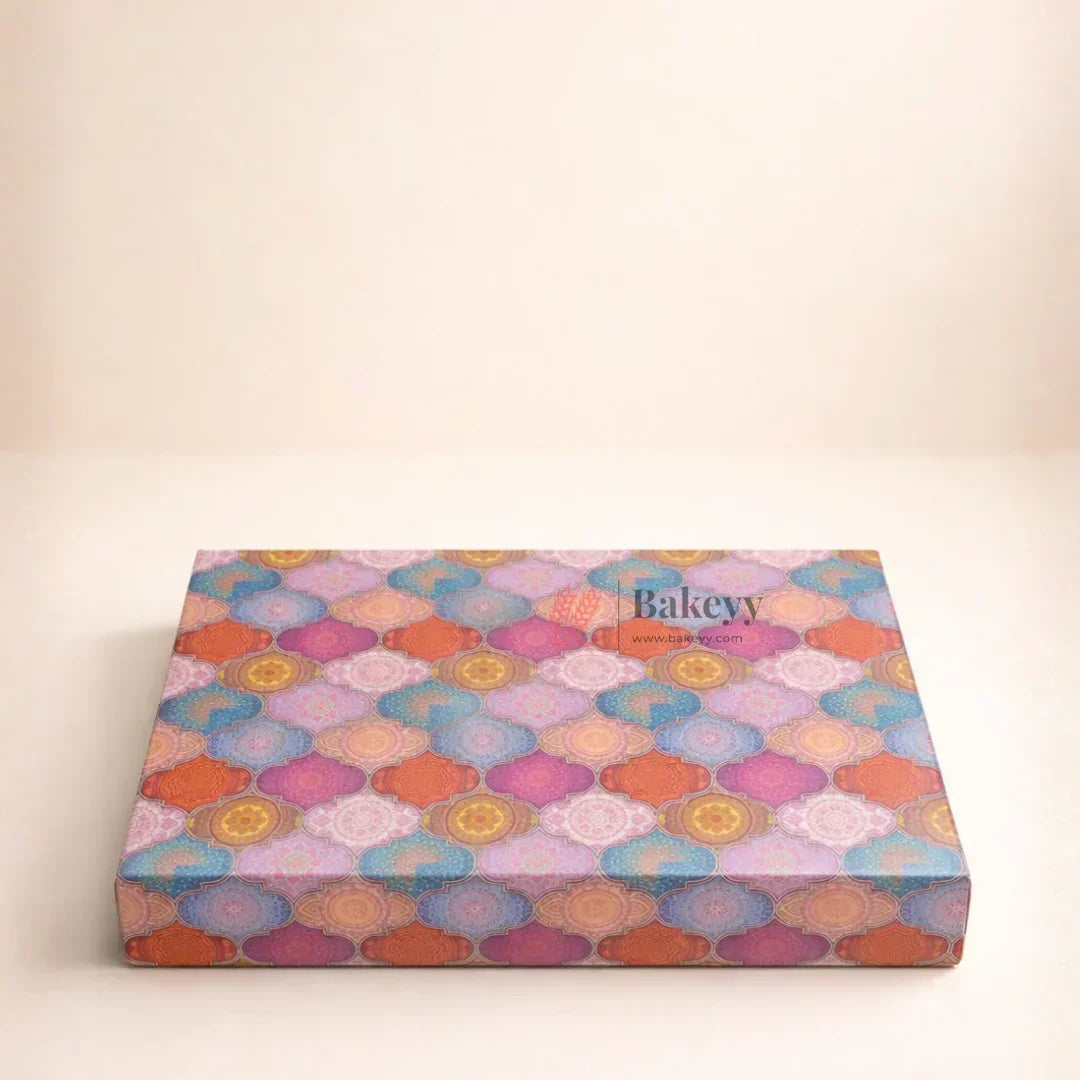 Premium_Printed_Chocolate_Box_with_Sliding_Frosted_Sleeve_9_Cavity_Gold_Tray_Pack_of_10_2 - Bakeyy.com