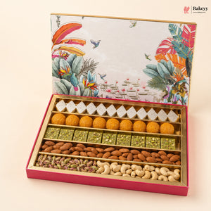 Premium Printed Dry Fruit & Sweets Gift Box | 2 Capacities