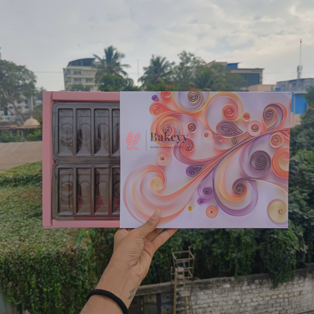 Premium Sliding Chocolate Bar Box with Tray | 16 Cavity | Pack of 10