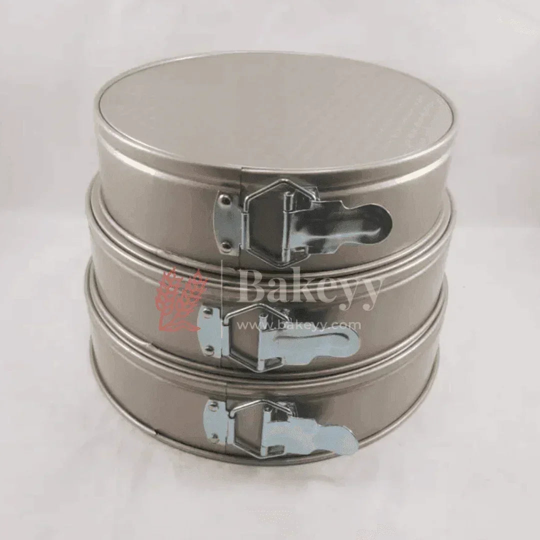 Premium Springform Cake Pan Set - 3 Pieces (Non-Stick, Leak-Proof) - Bakeyy.com - India - Premium Springform Cake Pan Set - 3 Pieces (Non-Stick, Leak-Proof) - Default Title