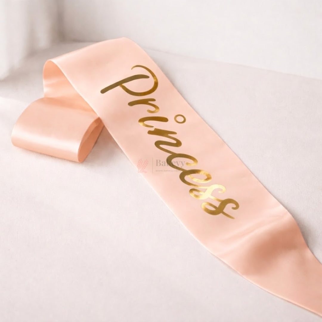 Princess Birthday Party Satin Sash with Elegant Script Lettering | Pack of 1