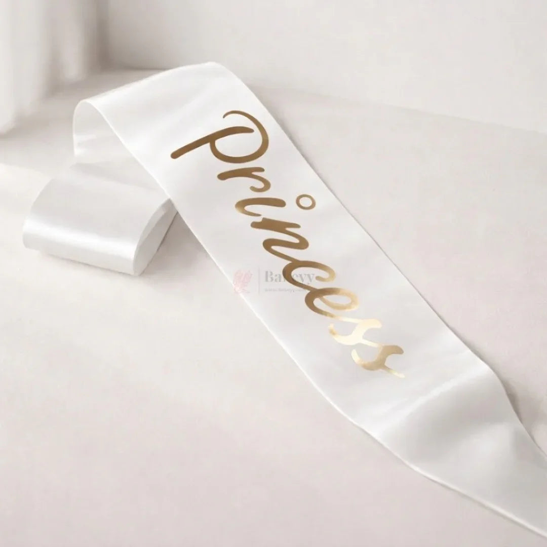 Princess_Birthday_Party_Satin_Sash_with_Elegant_Script_Lettering_12 - Bakeyy.com