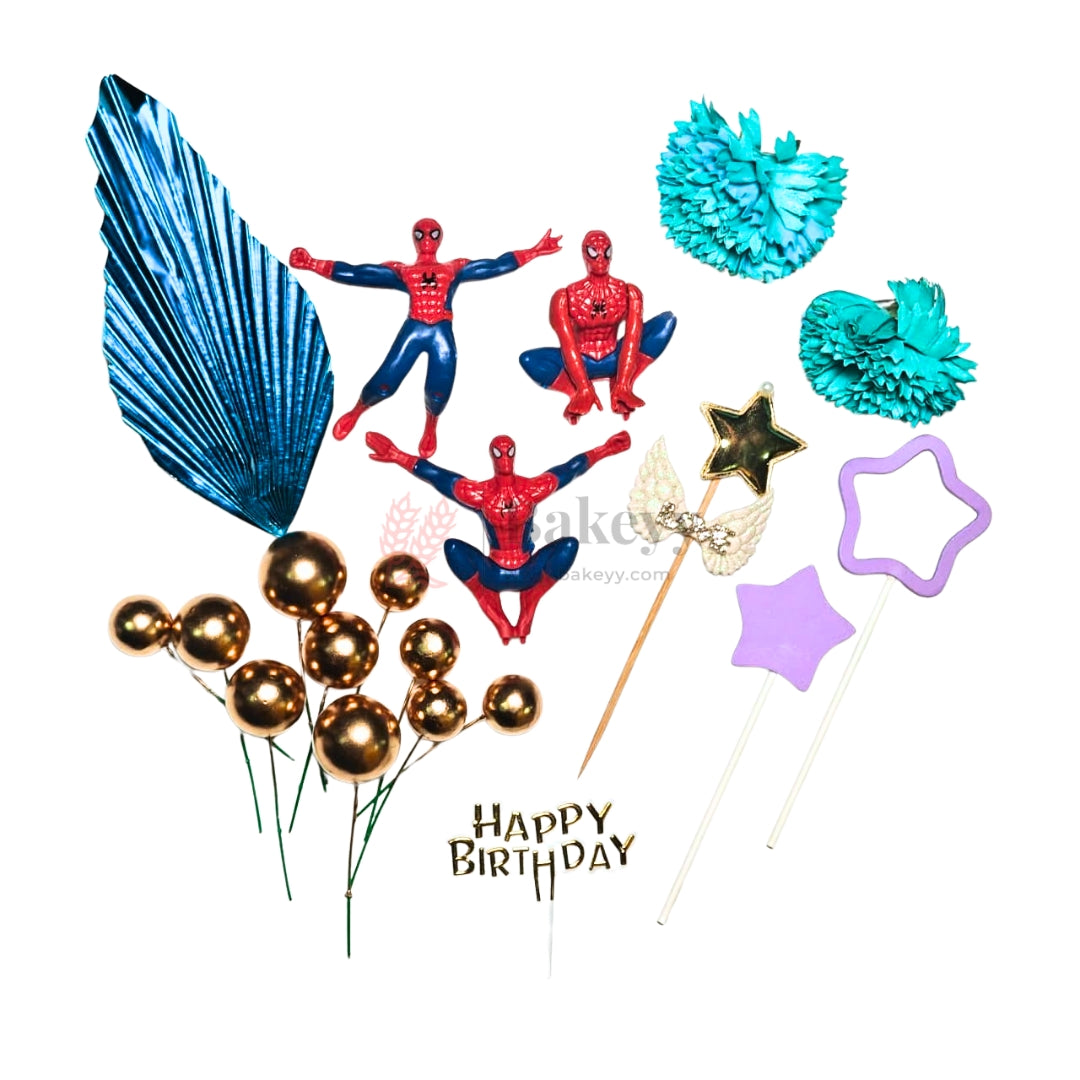 Ready-to-use cake decoration combo
• Lightweight and easy to insert into cakes
• Strong sticks for stable placement
• Eye-catching metallic and pastel accents
• Suitable for various cake sizes