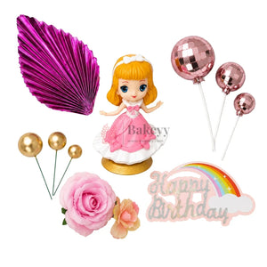 Princess_Cartoon_Theme_Cake_Topper_Combo_Set_Birthday_Cake_Decoration_Kit_Pack_of_1_9 - Bakeyy.com