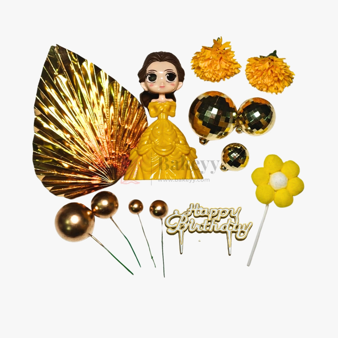 Princess Theme Cake Topper Combo Set | Birthday Cake Decoration Kit | Pack of 1