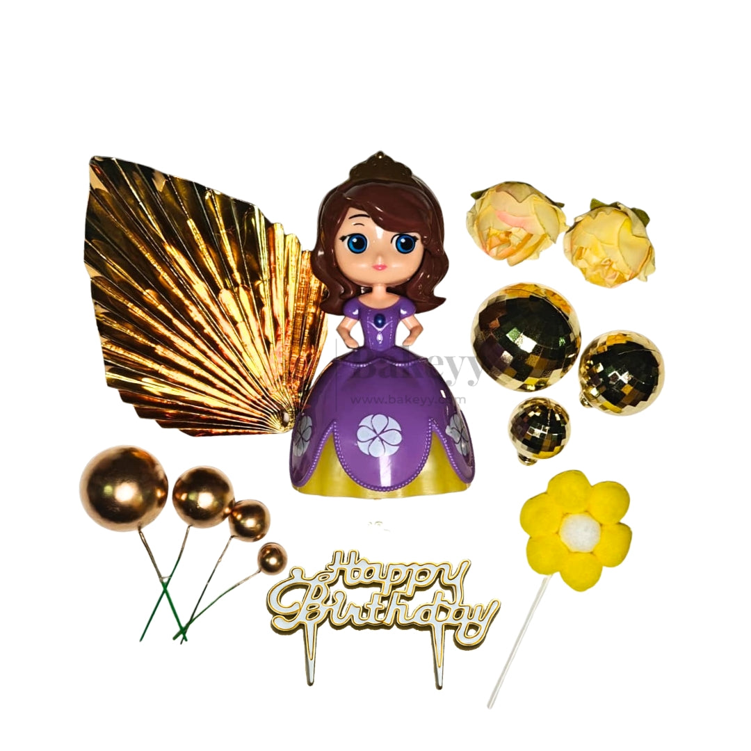 Princess Theme Cake Topper Combo Set | Birthday Cake Decoration Kit | Pack of 1