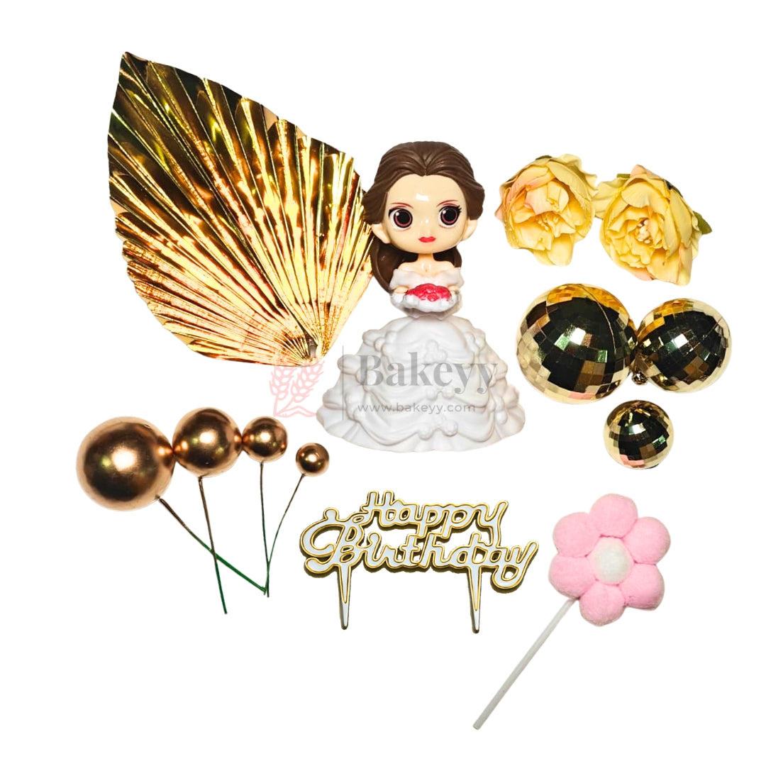Princess Theme Cake Topper Combo Set | Birthday Cake Decoration Kit | Pack of 1