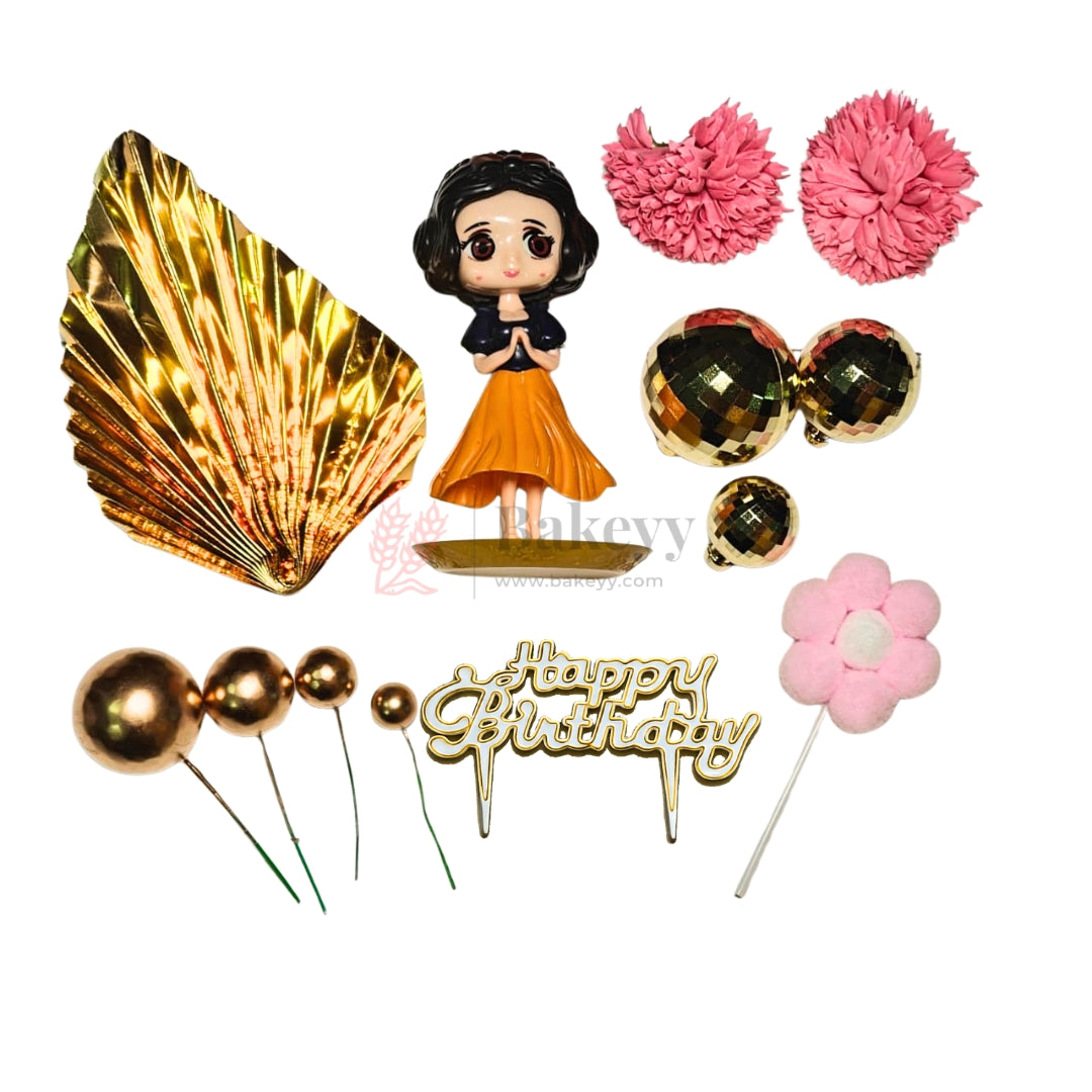 Princess Theme Cake Topper Combo Set | Birthday Cake Decoration Kit | Pack of 1