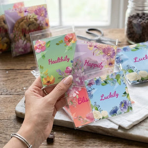 PrintedCellophanePouchFloralQuoteDesign_2 - Bakeyy.com