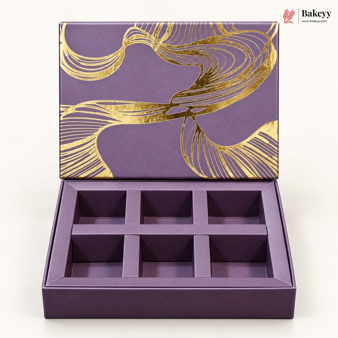 Printed Chocolate Box with Cavity Insert | 2 Designs | Pack of 1
