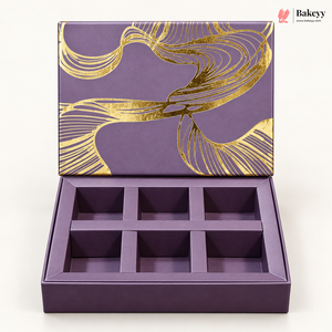 Printed Chocolate Box with Cavity Insert | 2 Designs | Pack of 1