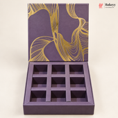 Printed Chocolate Box with Cavity Insert | 2 Designs | Pack of 1