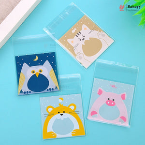 Printed Cookie Pouch with Self-Seal Flap | 3 Designs | Multiple Colours | Pack of 100
