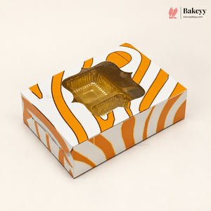 Printed Chocolate Cavity Box with Transparent Window | Pack of 25
