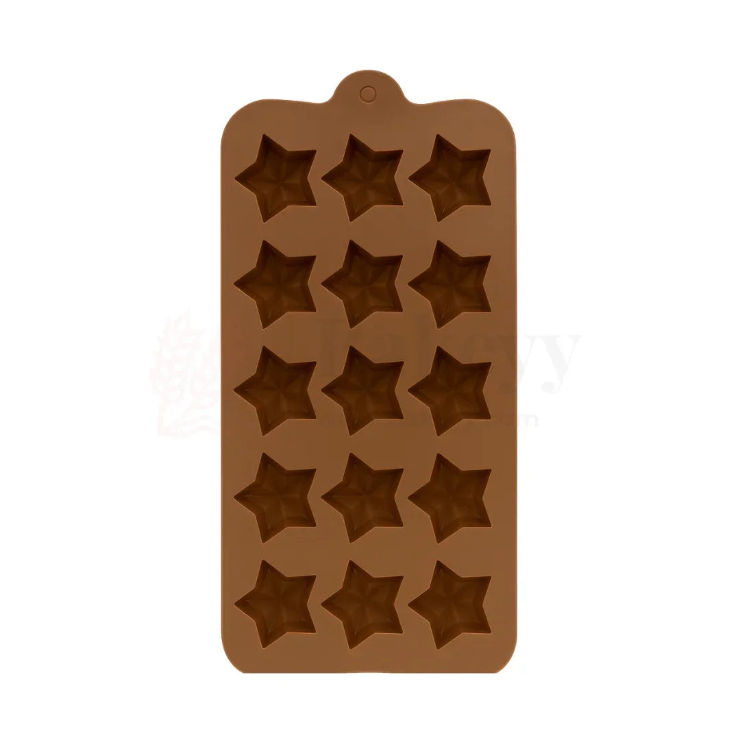 15-Cavity | Star Shaped Silicone Chocolate Mould | Non-Stick Baking & Candy Making Tray | 1 Piece - Bakeyy.com - India - 15-Cavity | Star Shaped Silicone Chocolate Mould | Non-Stick Baking & Candy Making Tray | 1 Piece - Default Title
