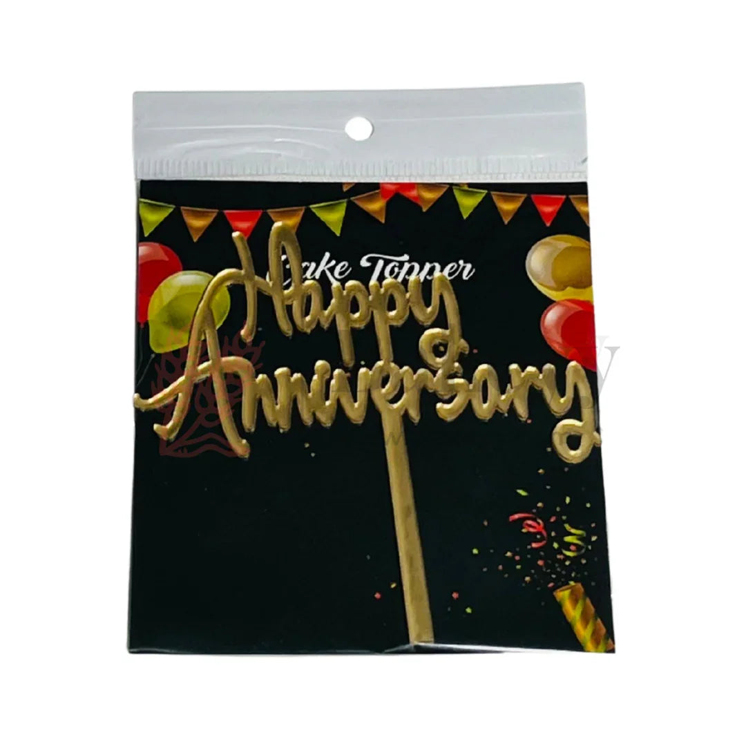 4" inch Happy Anniversary Cake Topper