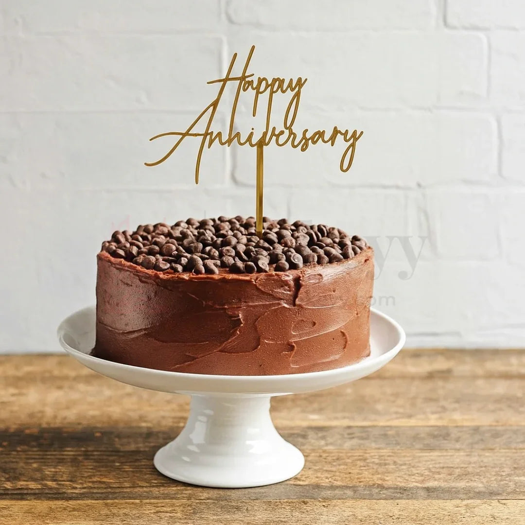 4" inch Happy Anniversary Cake Topper -D5