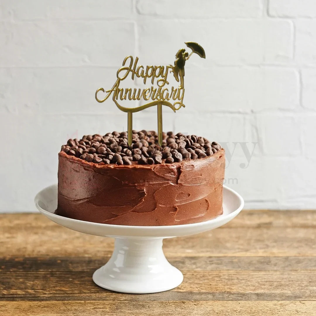 4" inch Happy Anniversary Cake Topper