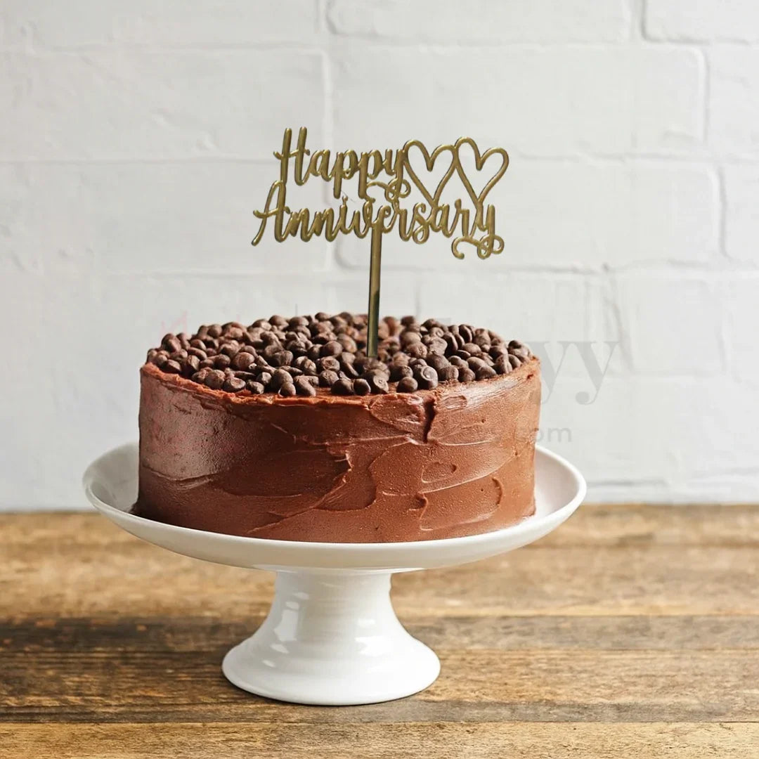 4" inch Happy Anniversary Cake Topper