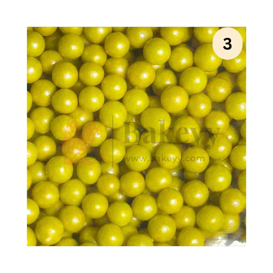 Round Ball Sprinkles - 200 Gram - Bakeyy.com - India - Round Ball Sprinkles - 200 Gram - 03 / Yellow