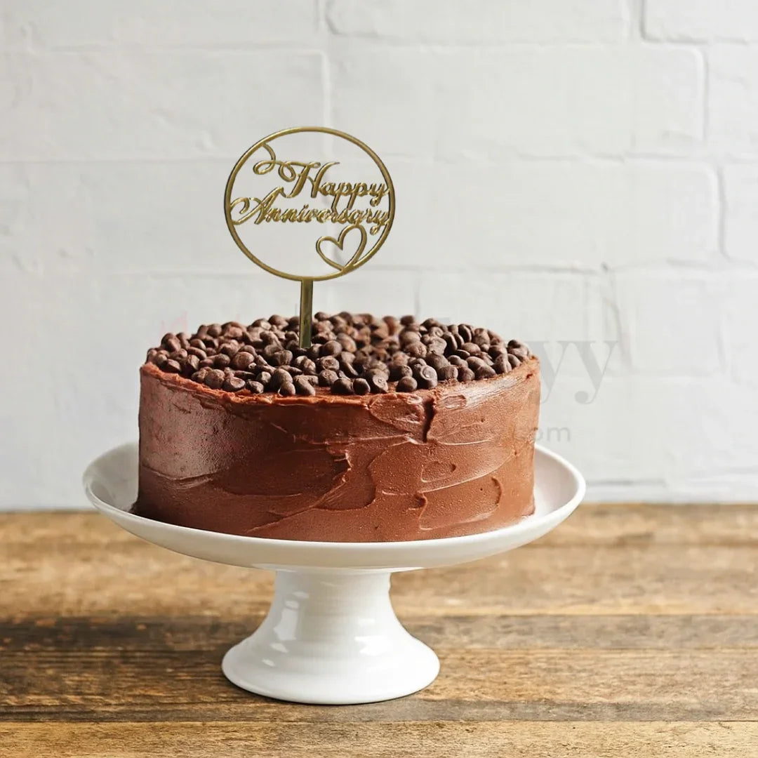 4" inch Happy Anniversary Cake Topper